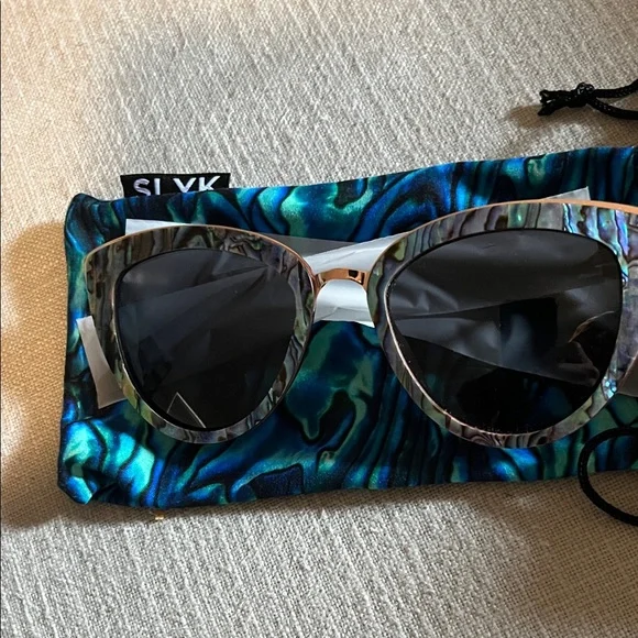SLYK SHADES bombshell abalone sunglasses blue green - Picture 10 of 12